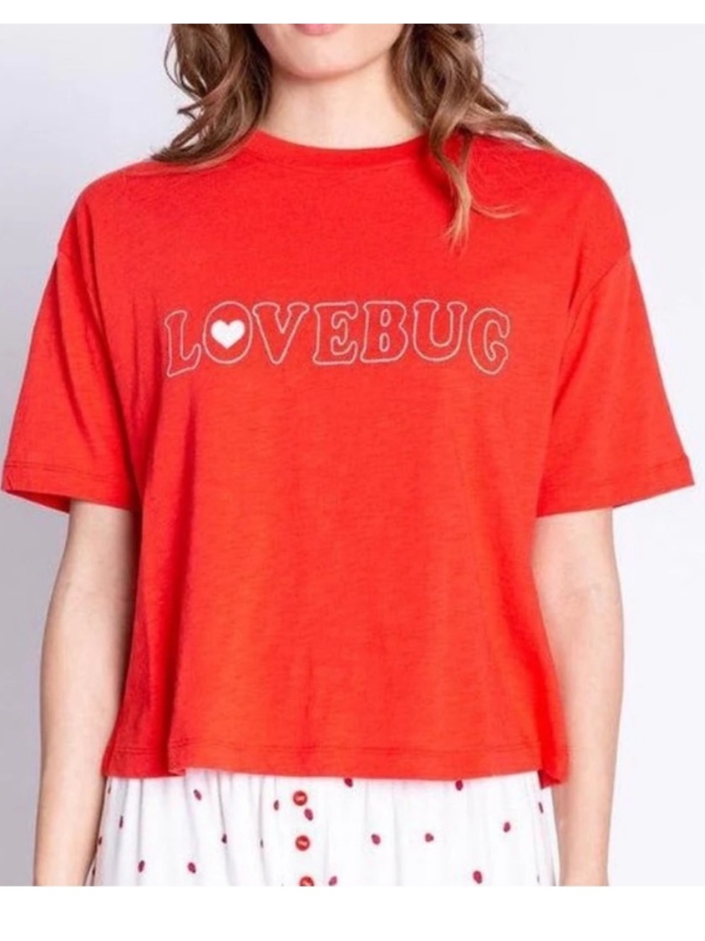 PJ Salvage XLarge Top Lovebug Red Cotton boxy short sleeve T-Shirt NWT - Picture 1 of 12